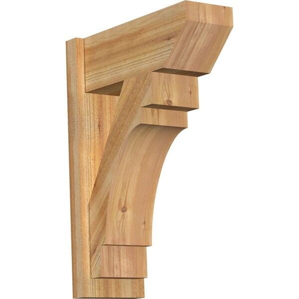 Ekena Millwork Merced Slat Rough Sawn Outlooker, Western Red Cedar, 8"W x 20"D x 28"H OUT08X20X28MRC06RWR - main